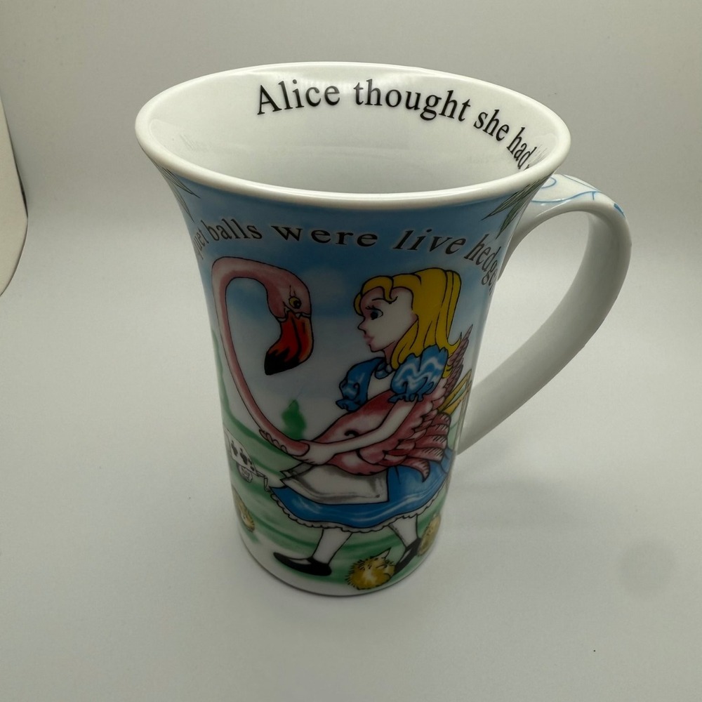 Alice in Wonderland Cafe Paul Cardew Mug 12oz Ceramic Blue White